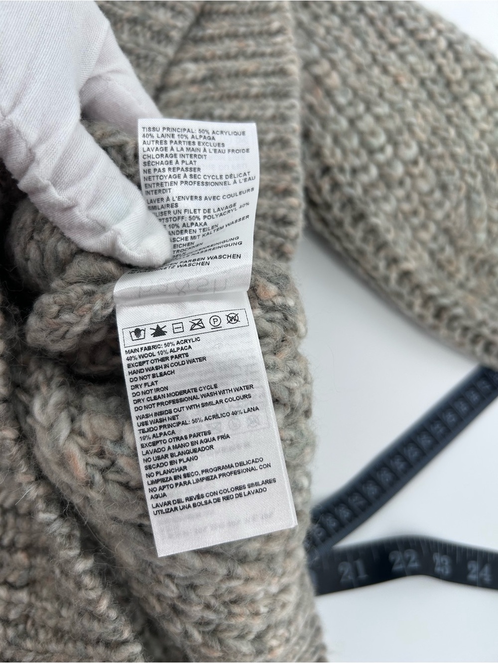 ba&sh Gray Chunky Wool Blend Knit Oversized Sweater Sz 1 NWT French Paris US 4 - Picture 5 of 10